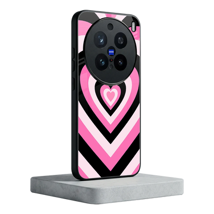 Y2K Bubblegum Hearts vivo x200 pro mobile cover | shockproof glass phone case