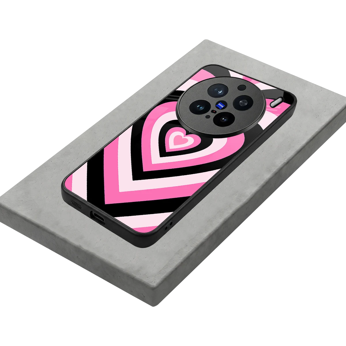 Y2K Bubblegum Hearts stylish phone case for vivo x200 pro | glossy glass and slim fit