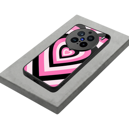 Y2K Bubblegum Hearts stylish phone case for vivo x200 pro | glossy glass and slim fit