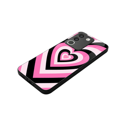 Y2K Bubblegum Hearts stylish phone case for vivo y200 5g | glossy glass and slim fit