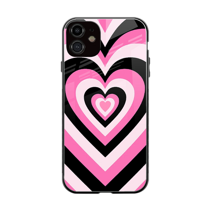 Y2K Bubblegum Hearts back phone cover | glass case for iphone 12