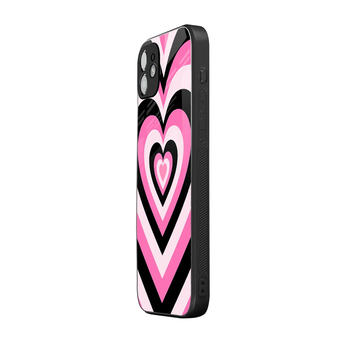 Y2K Bubblegum Hearts iphone 12 mobile cover | shockproof glass phone case
