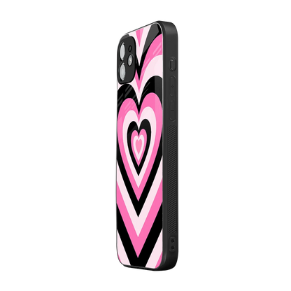 Y2K Bubblegum Hearts iphone 12 mobile cover | shockproof glass phone case