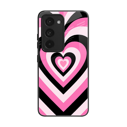 Y2K Bubblegum Hearts back phone cover | glass case for redmi 15 5g