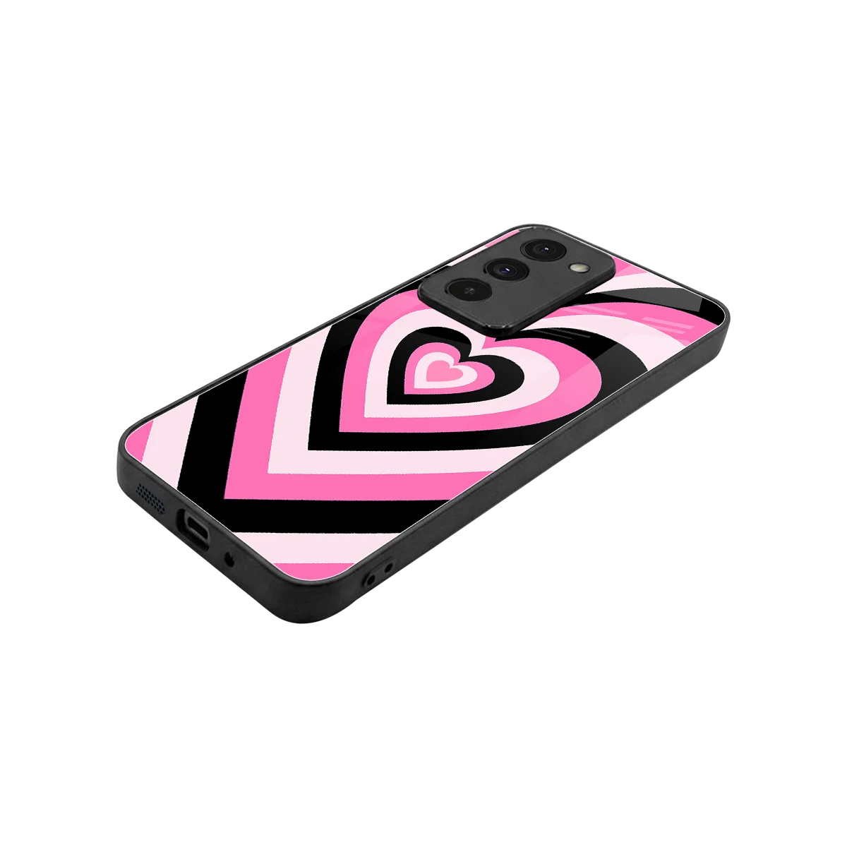 Y2K Bubblegum Hearts stylish phone case for redmi 15 5g | glossy glass and slim fit