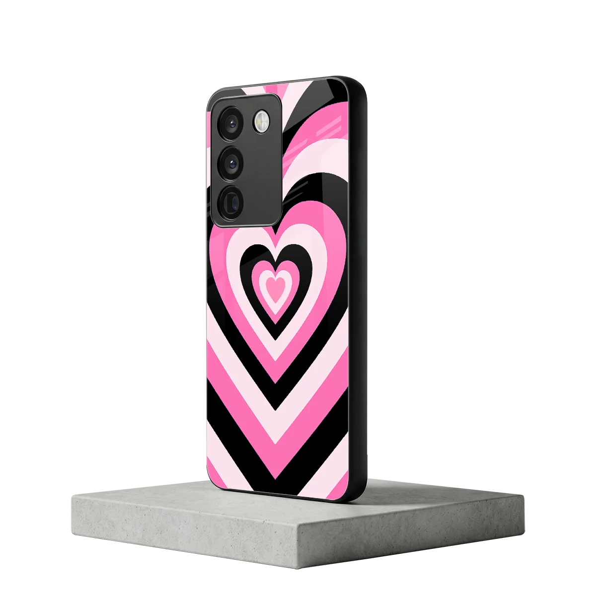 Y2K Bubblegum Hearts vivo y200 5g mobile cover | shockproof glass phone case