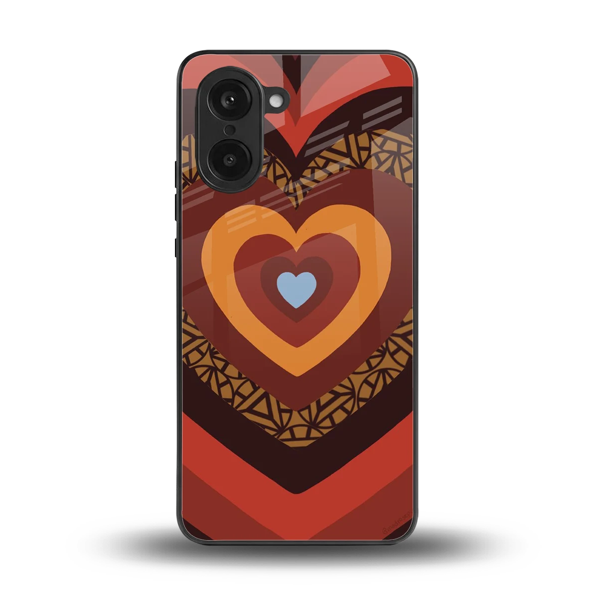 Y2K Caramel Crush Hearts back phone cover | glass case for oneplus nord ce5 5g