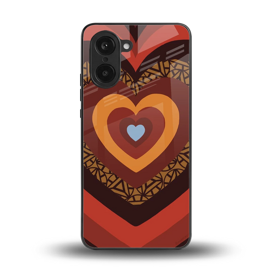 Y2K Caramel Crush Hearts back phone cover | glass case for oneplus nord ce5 5g