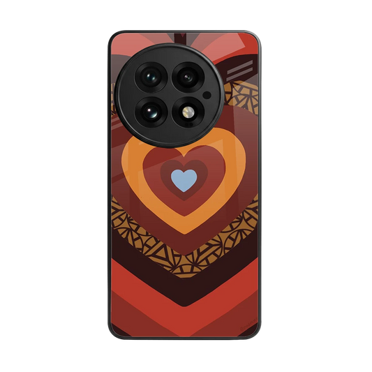 Y2K Caramel Crush Hearts back phone cover | glass case for oneplus 13