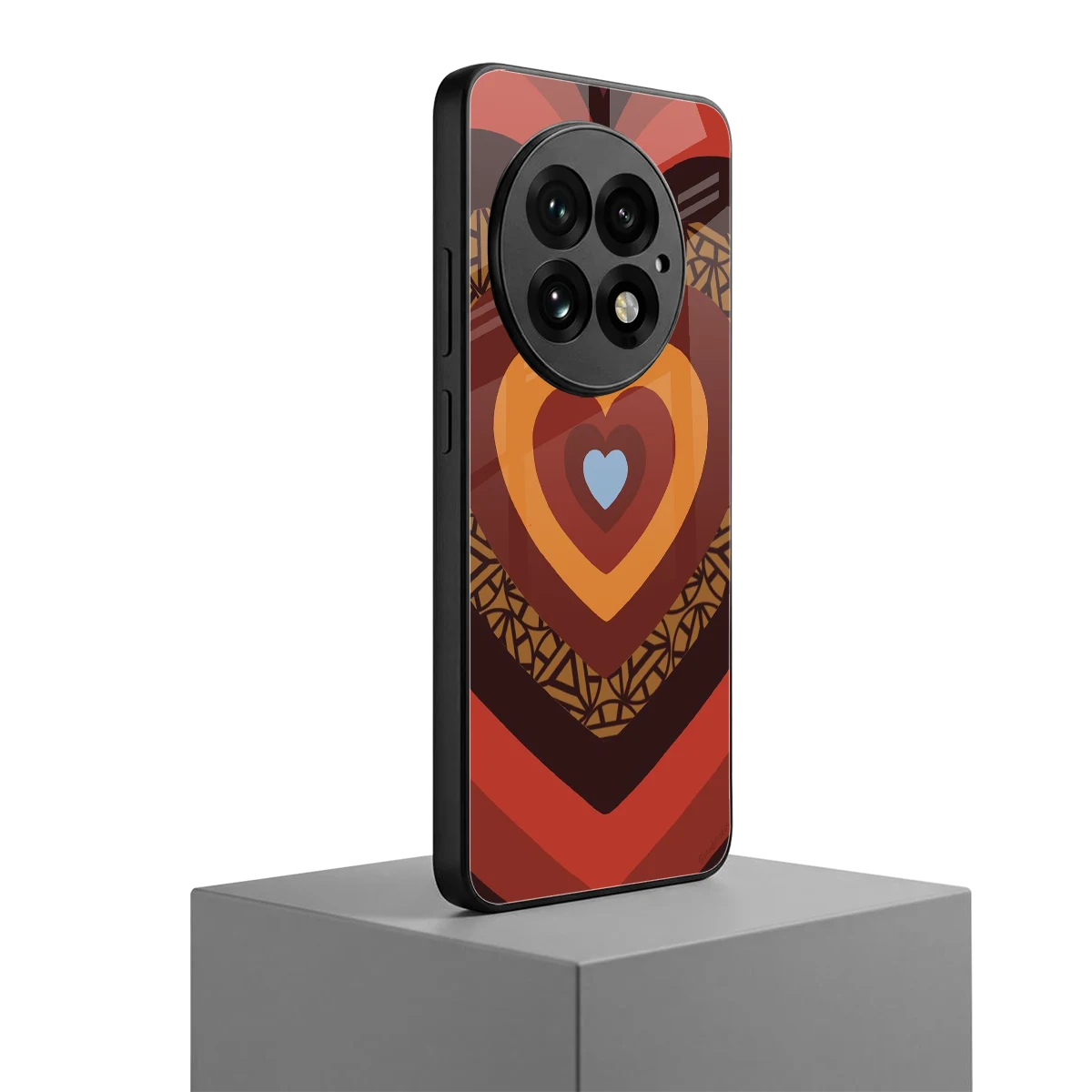 Y2K Caramel Crush Hearts oneplus 13 mobile cover | shockproof glass phone case