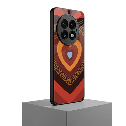 Y2K Caramel Crush Hearts oneplus 13 mobile cover | shockproof glass phone case