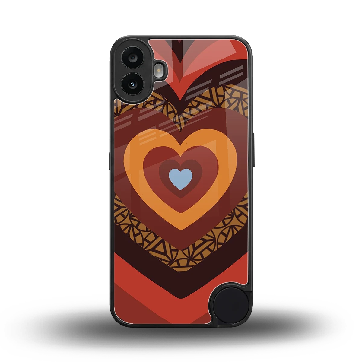 Y2K Caramel Crush Hearts back phone cover | glass case for cmf nothing phone 1