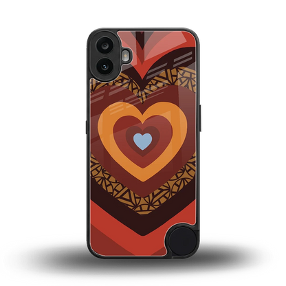 Y2K Caramel Crush Hearts back phone cover | glass case for cmf nothing phone 1