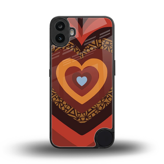 Y2K Caramel Crush Hearts back phone cover | glass case for cmf nothing phone 1