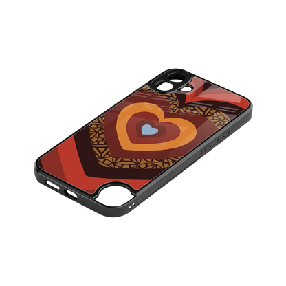 Y2K Caramel Crush Hearts stylish phone case for cmf nothing phone 1 | glossy glass and slim fit