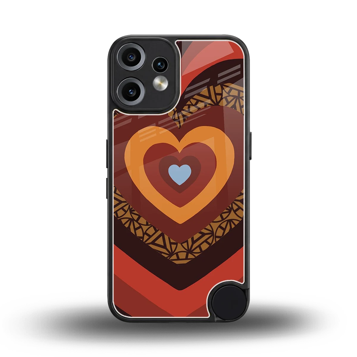 Y2K Caramel Crush Hearts back phone cover | glass case for cmf nothing phone 2 pro
