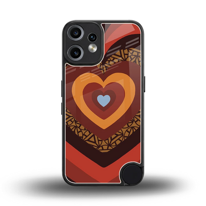 Y2K Caramel Crush Hearts back phone cover | glass case for cmf nothing phone 2 pro