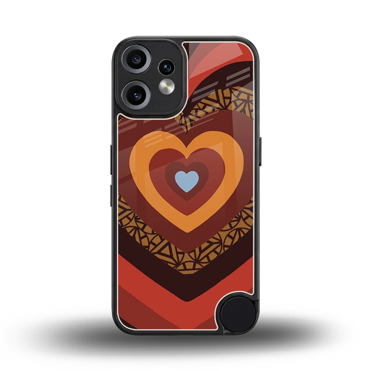 Y2K Caramel Crush Hearts back phone cover | glass case for cmf nothing phone 2 pro