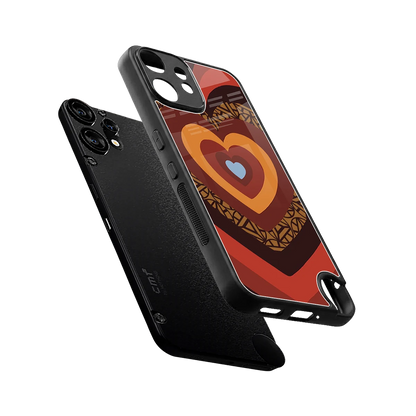 Y2K Caramel Crush Hearts sleek cmf nothing phone 2 pro cover with tempered glass back and TPU edges