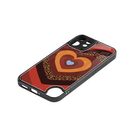 Y2K Caramel Crush Hearts stylish phone case for cmf nothing phone 2 pro | glossy glass and slim fit