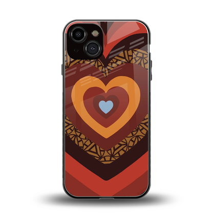 Y2K Caramel Crush Hearts back phone cover | glass case for iphone 13
