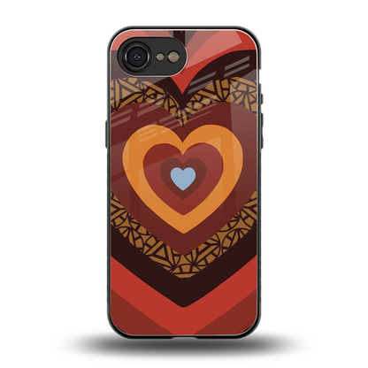 Y2K Caramel Crush Hearts back phone cover | glass case for iphone 16e