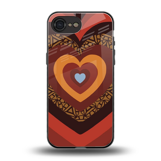 Y2K Caramel Crush Hearts back phone cover | glass case for iphone 17e