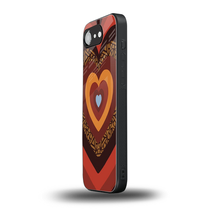 Y2K Caramel Crush Hearts iphone 16e mobile cover | shockproof glass phone case