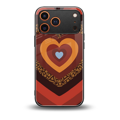 Y2K Caramel Crush Hearts back phone cover | glass case for iphone 17 pro