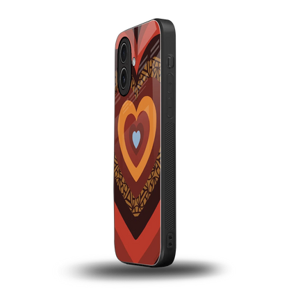Y2K Caramel Crush Hearts iphone 17 mobile cover | shockproof glass phone case