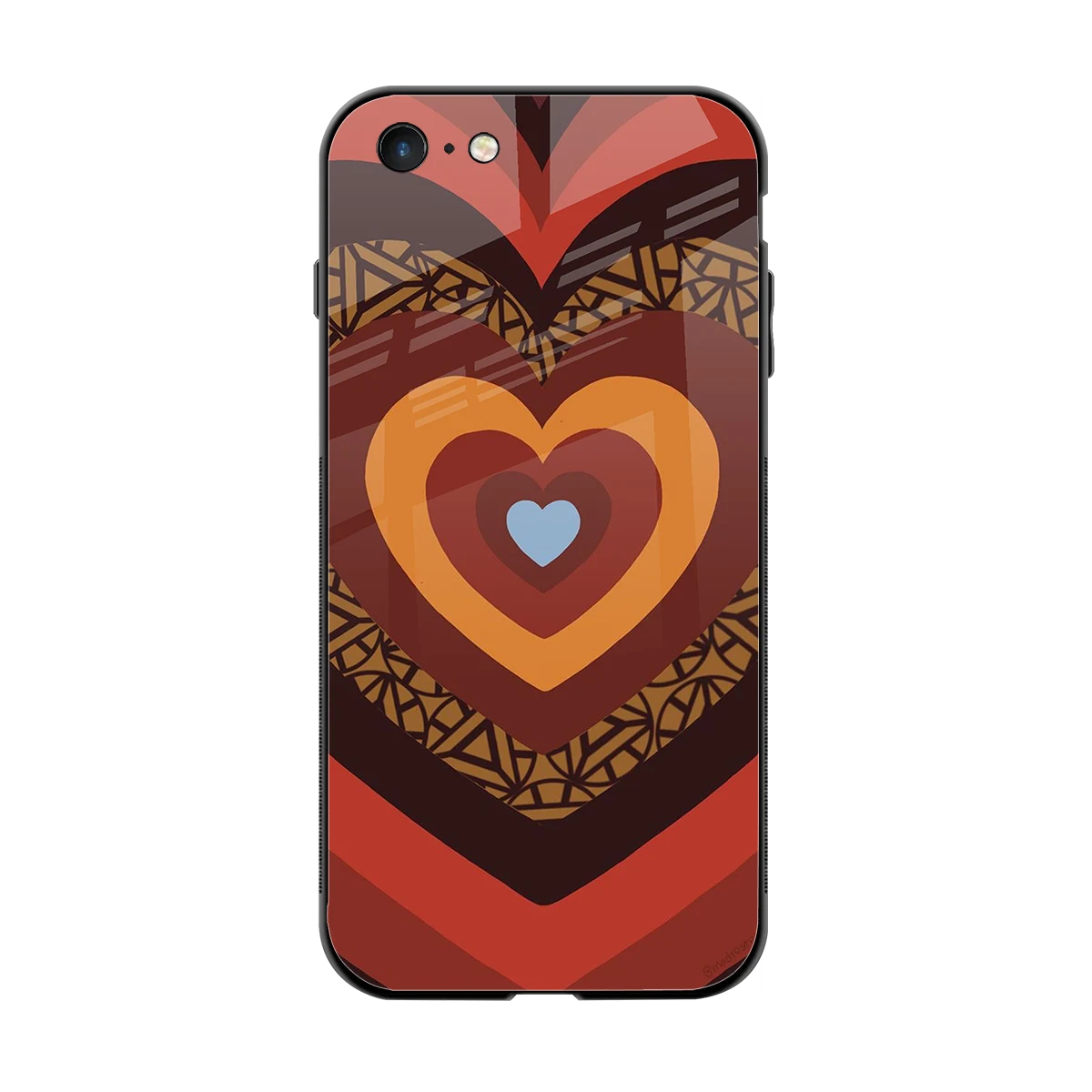 Y2K Caramel Crush Hearts back phone cover | glass case for iphone 6