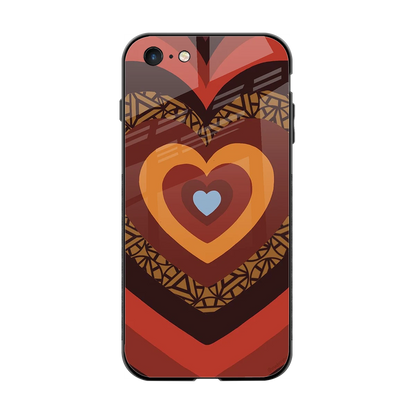 Y2K Caramel Crush Hearts back phone cover | glass case for iphone 6s plus