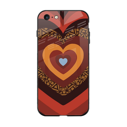 Y2K Caramel Crush Hearts back phone cover | glass case for iphone 6s plus