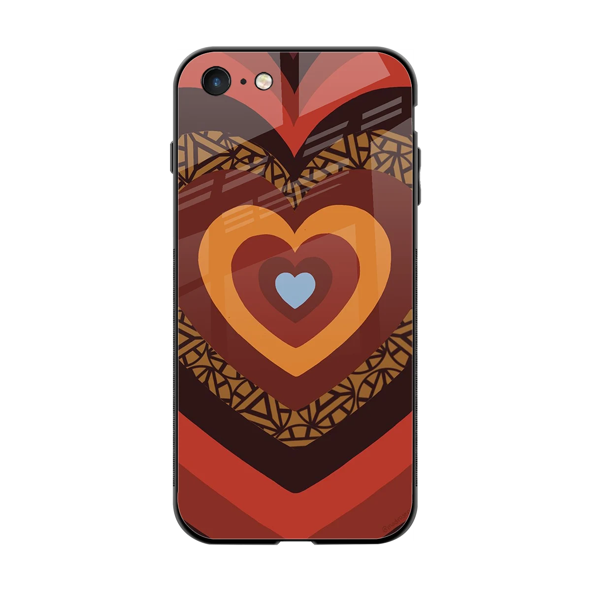 Y2K Caramel Crush Hearts back phone cover | glass case for iphone 7