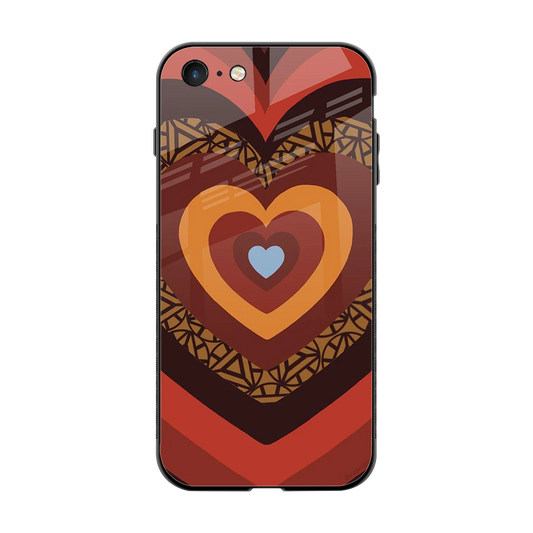 Y2K Caramel Crush Hearts back phone cover | glass case for iphone 7