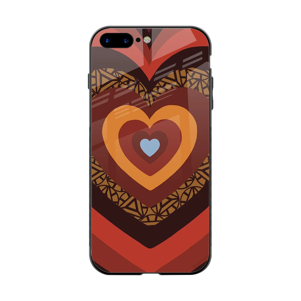 Y2K Caramel Crush Hearts back phone cover | glass case for iphone 8 plus