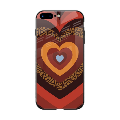 Y2K Caramel Crush Hearts back phone cover | glass case for iphone 8 plus