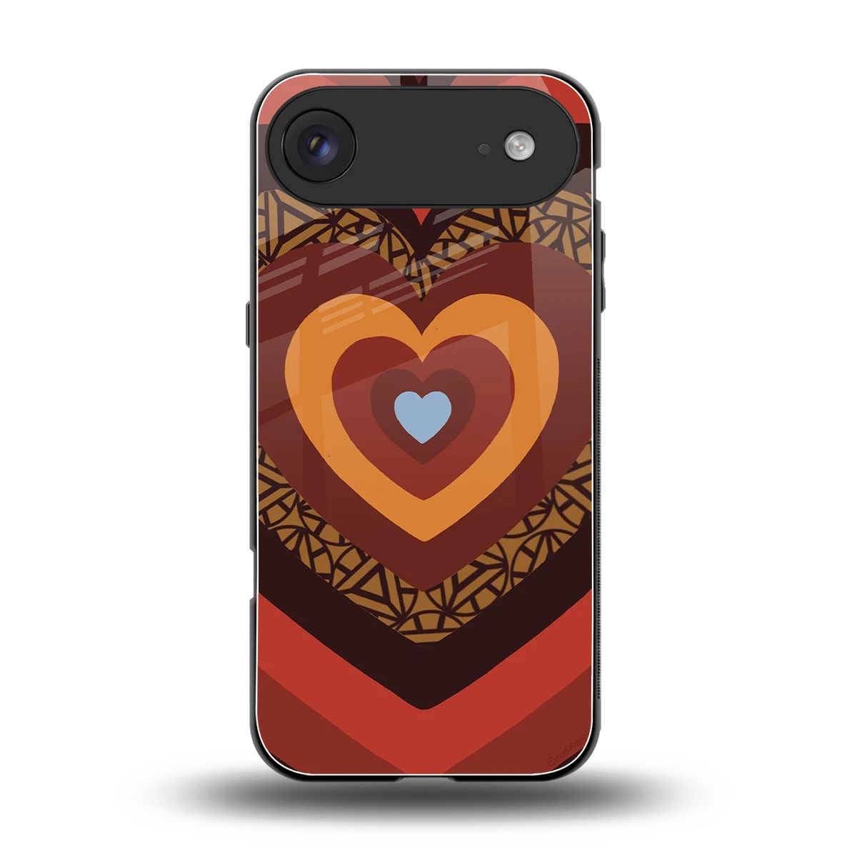 Y2K Caramel Crush Hearts back phone cover | glass case for iphone air