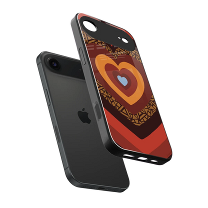 Y2K Caramel Crush Hearts sleek iphone air cover with tempered glass back and TPU edges