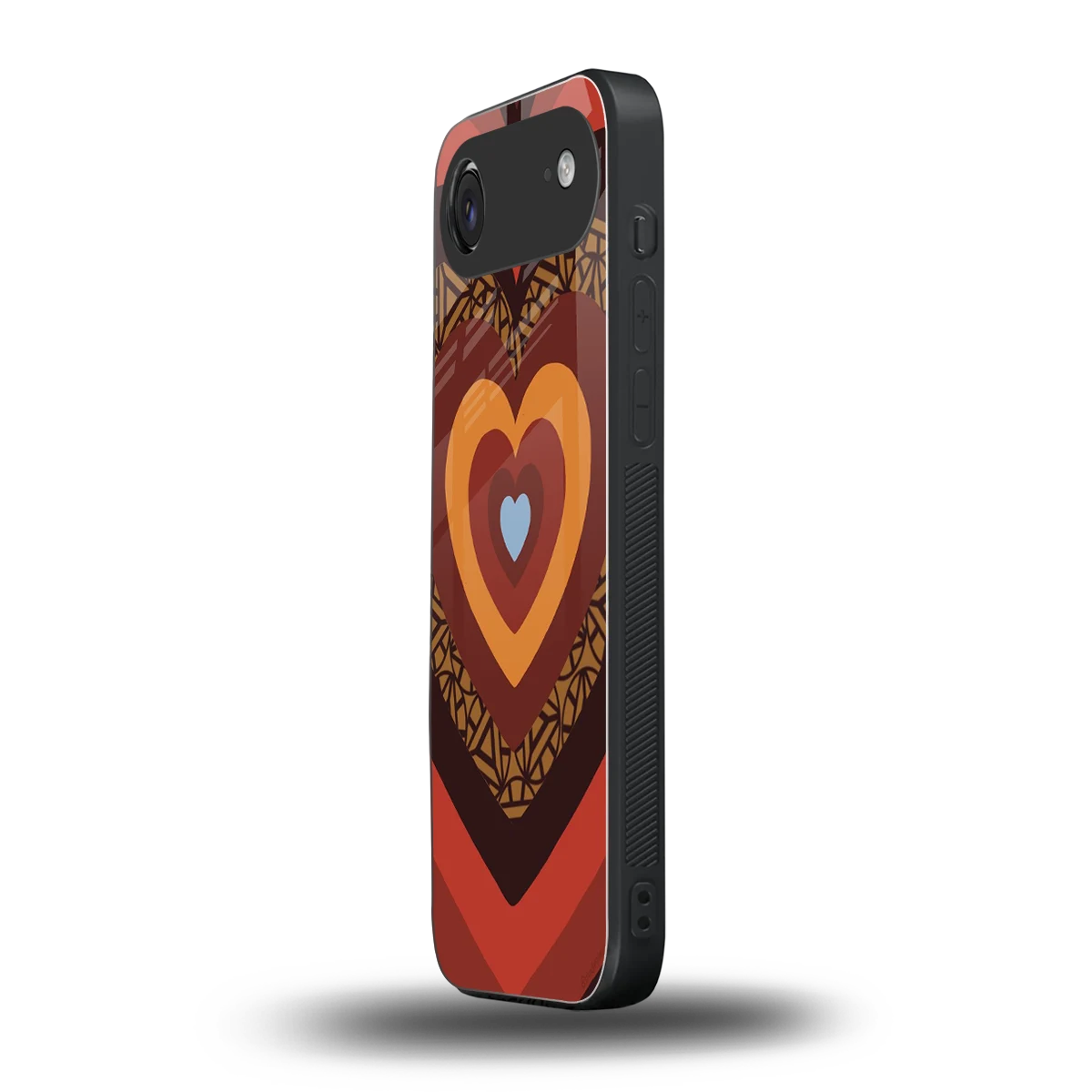 Y2K Caramel Crush Hearts iphone air mobile cover | shockproof glass phone case