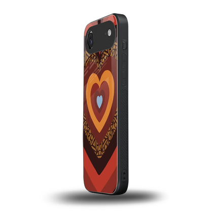 Y2K Caramel Crush Hearts iphone air mobile cover | shockproof glass phone case