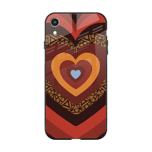 Y2K Caramel Crush Hearts back phone cover | glass case for iphone xr