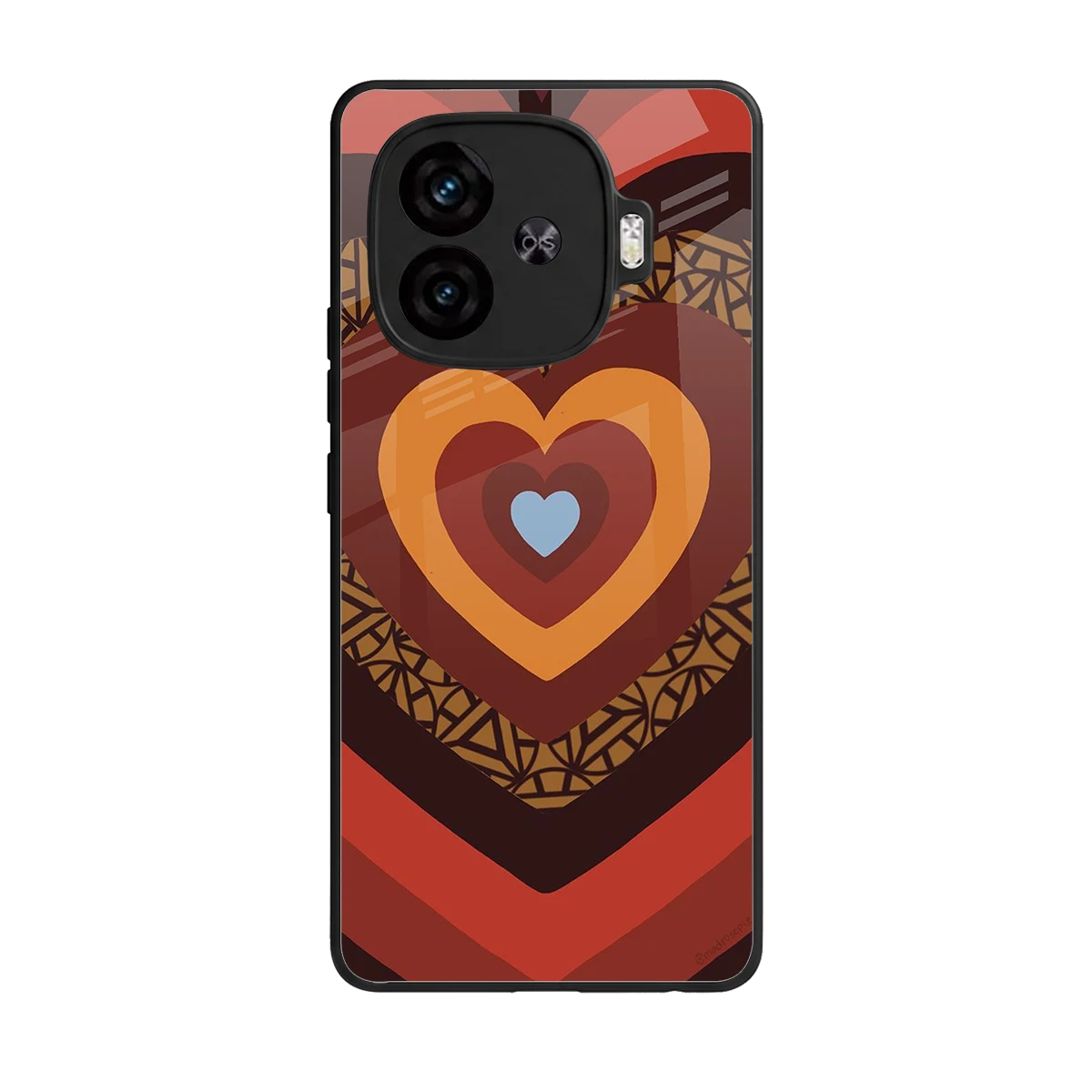 Y2K Caramel Crush Hearts back phone cover | glass case for iqoo neo 10r 5g