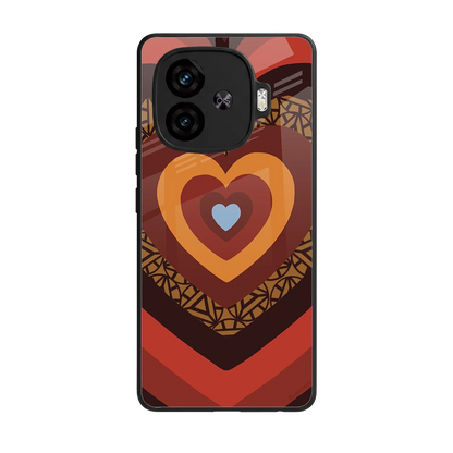Y2K Caramel Crush Hearts back phone cover | glass case for iqoo neo 10r 5g