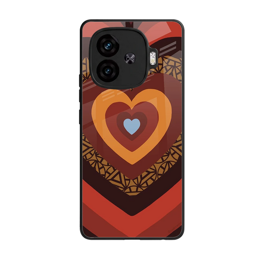 Y2K Caramel Crush Hearts back phone cover | glass case for iqoo neo 10r 5g