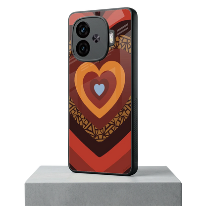 Y2K Caramel Crush Hearts iqoo neo 10r 5g mobile cover | shockproof glass phone case