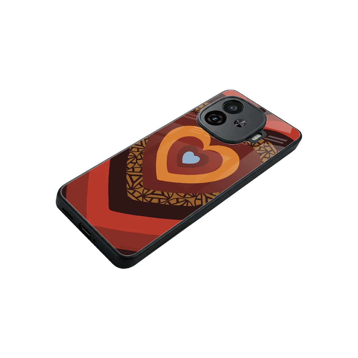 Y2K Caramel Crush Hearts stylish phone case for iqoo neo 10r 5g | glossy glass and slim fit