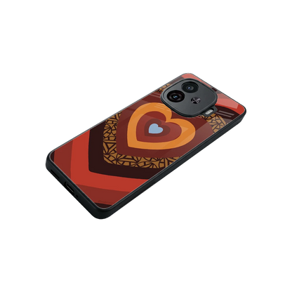 Y2K Caramel Crush Hearts stylish phone case for iqoo neo 10r 5g | glossy glass and slim fit
