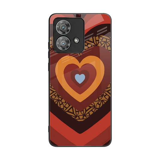 Y2K Caramel Crush Hearts back phone cover | glass case for motorola edge 40 neo 5g