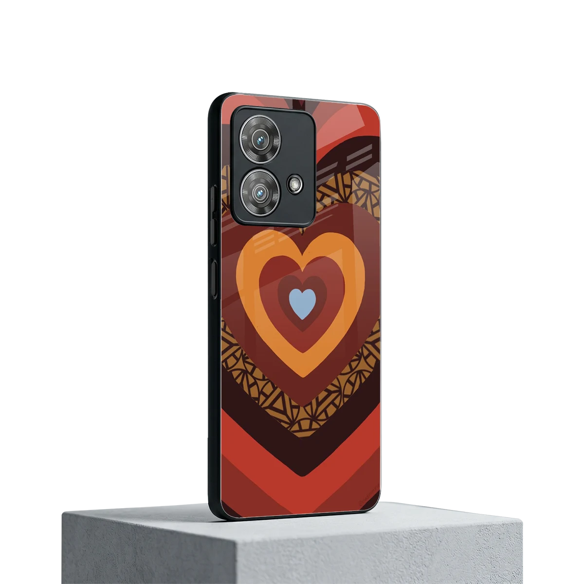 Y2K Caramel Crush Hearts motorola edge 40 neo 5g mobile cover | shockproof glass phone case